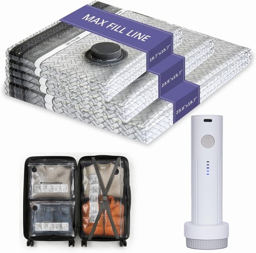 Vacuum travel bags with - 9x,